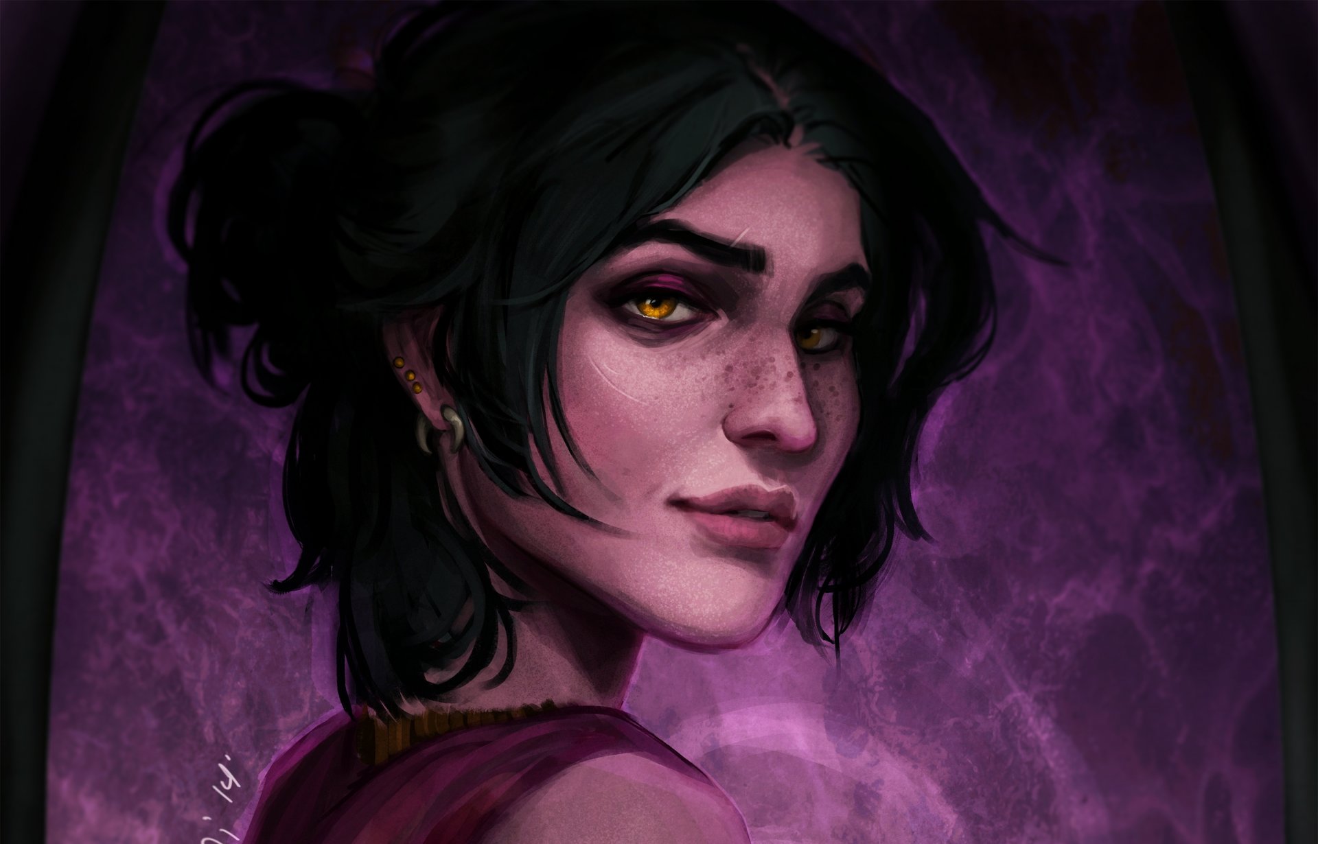 morrigan strega dragon age faccia