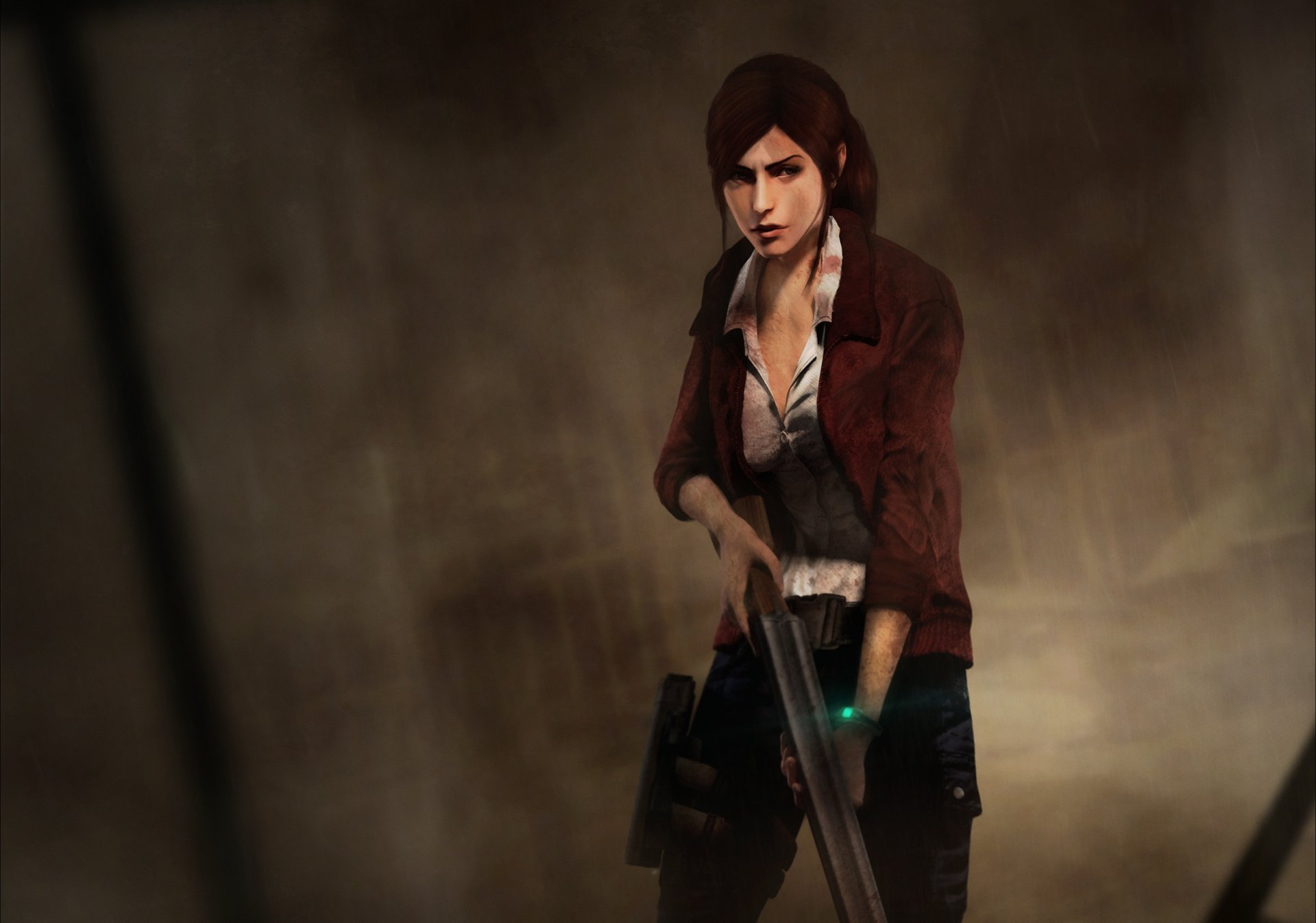 resident evil: revelations 2 claire redfield ragazza pistola capcom