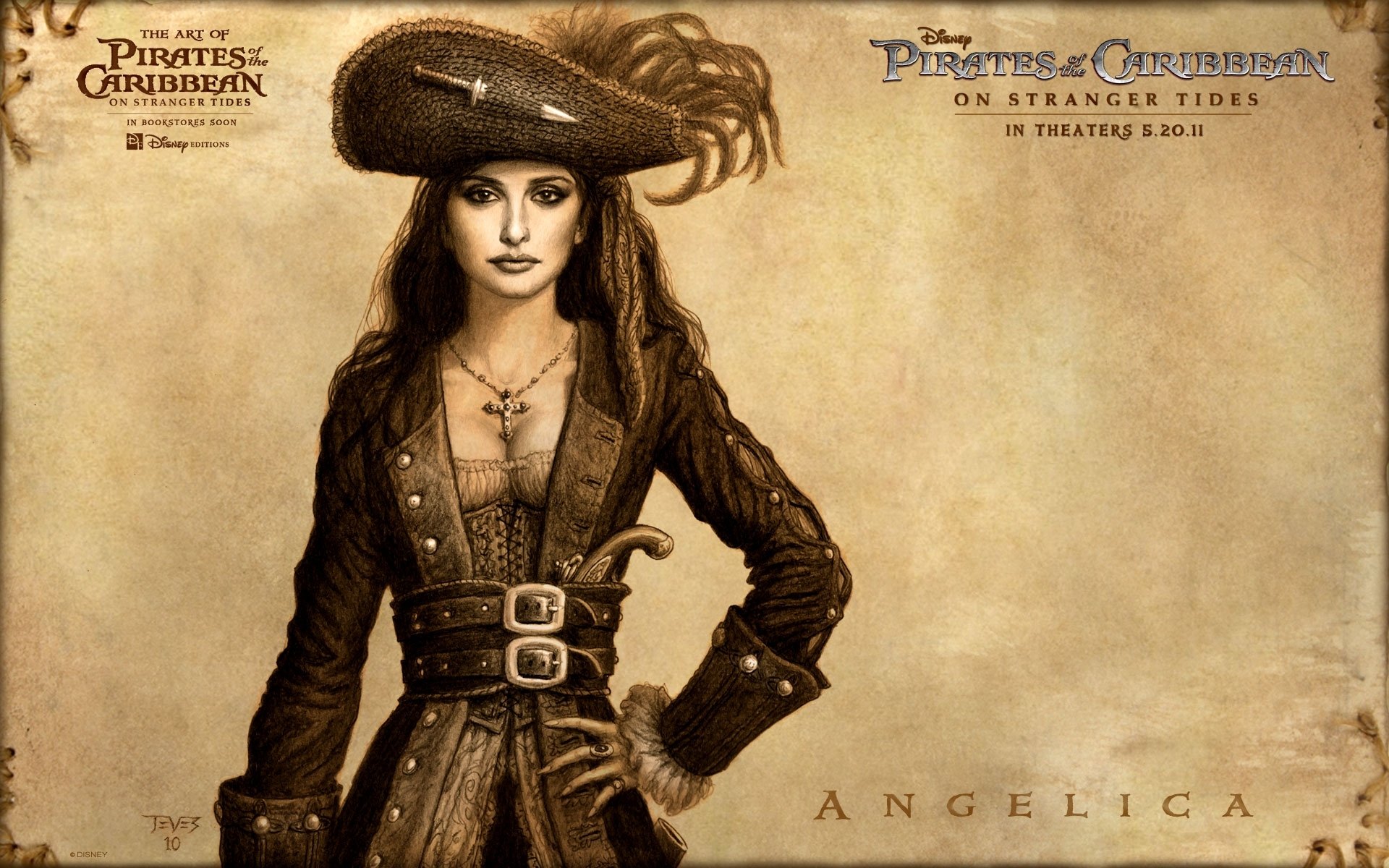 piraci z karaibów na nieznanych wodach penelope cruz penelope cruz disney art