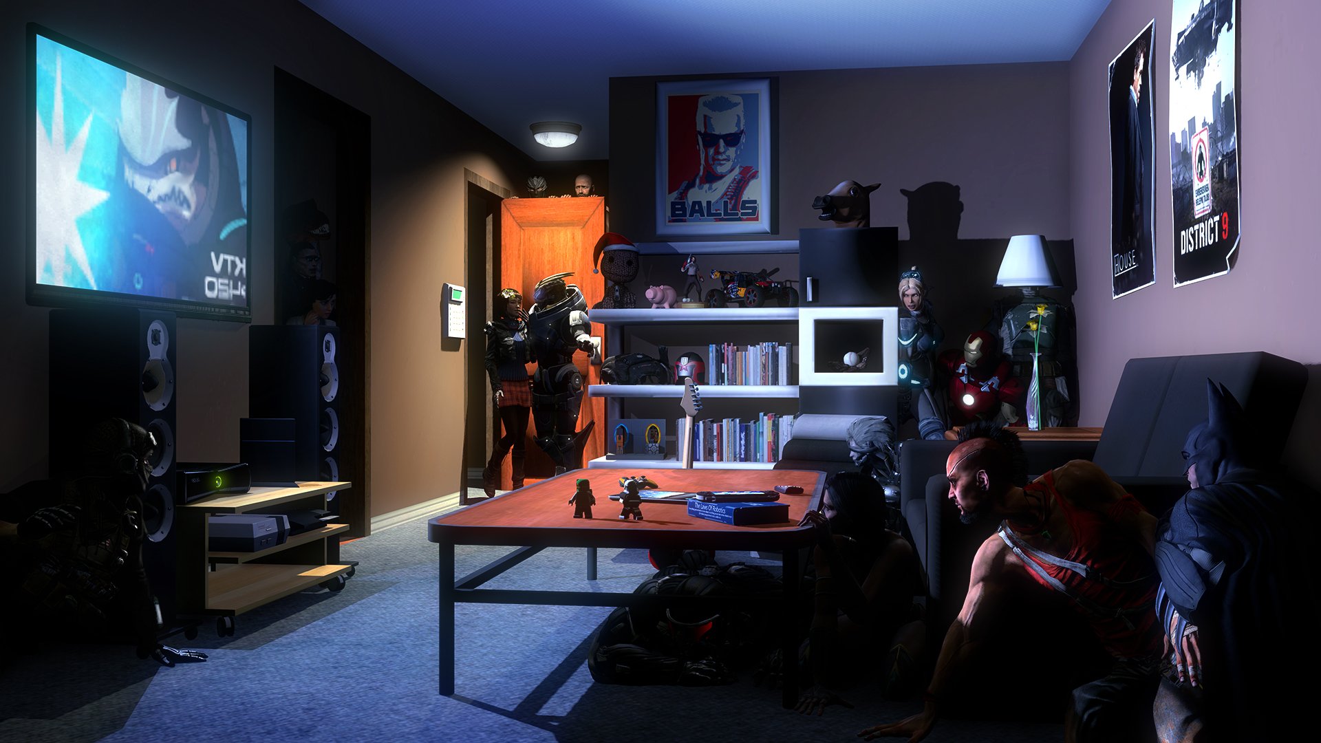 vaas crossover garrus vakarian room fan art batman iron man characters date starcraft nova terra raiden metal gear rising: revengeance crysis prophet vaas montenegro far cry mass effect