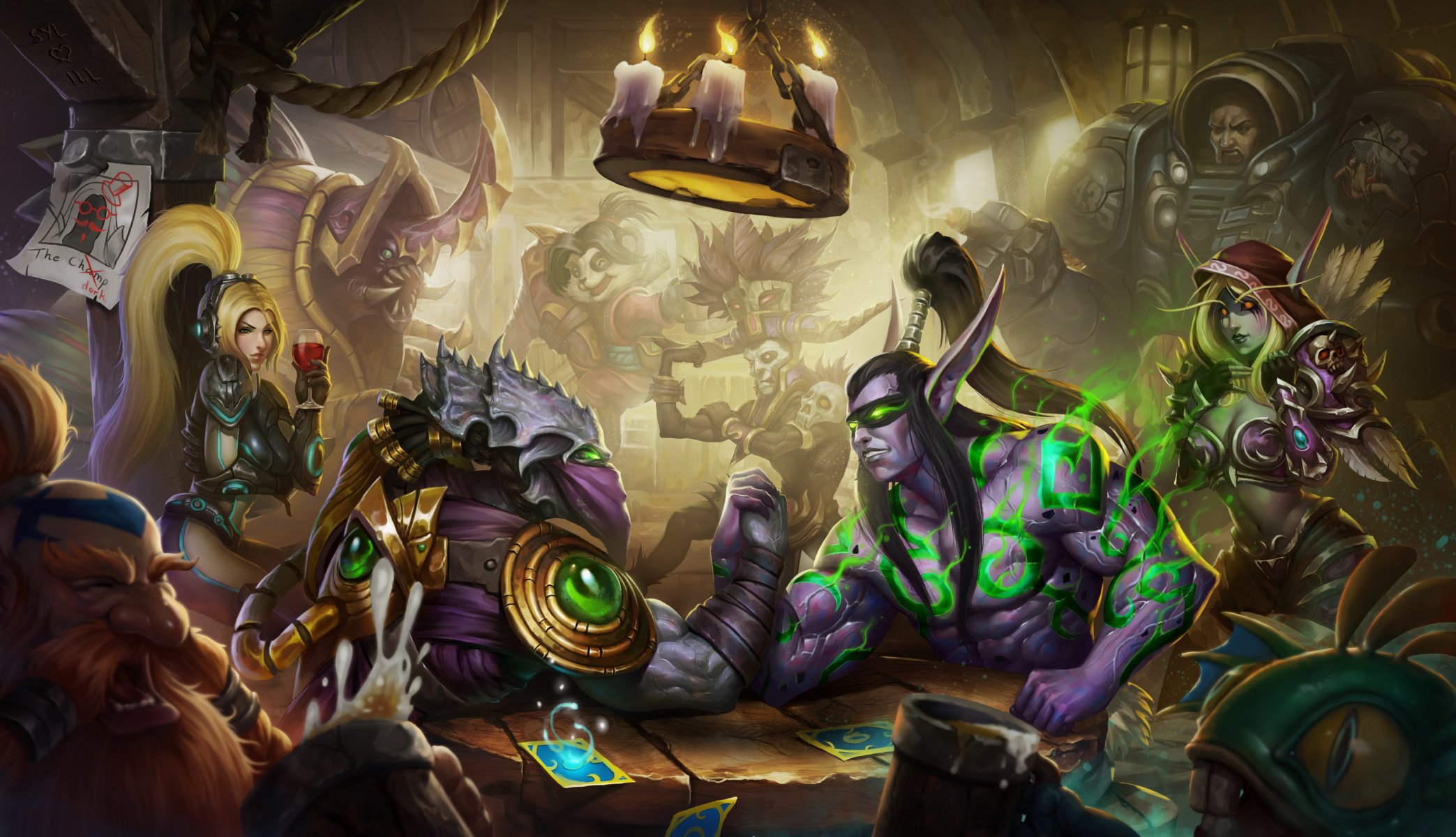 helden sturm illidan sturm wut silvana nazeebo zauberer viking zeratul nova terra nova diablo warcraft starcraft li li panda taverne karten ticus anub arak