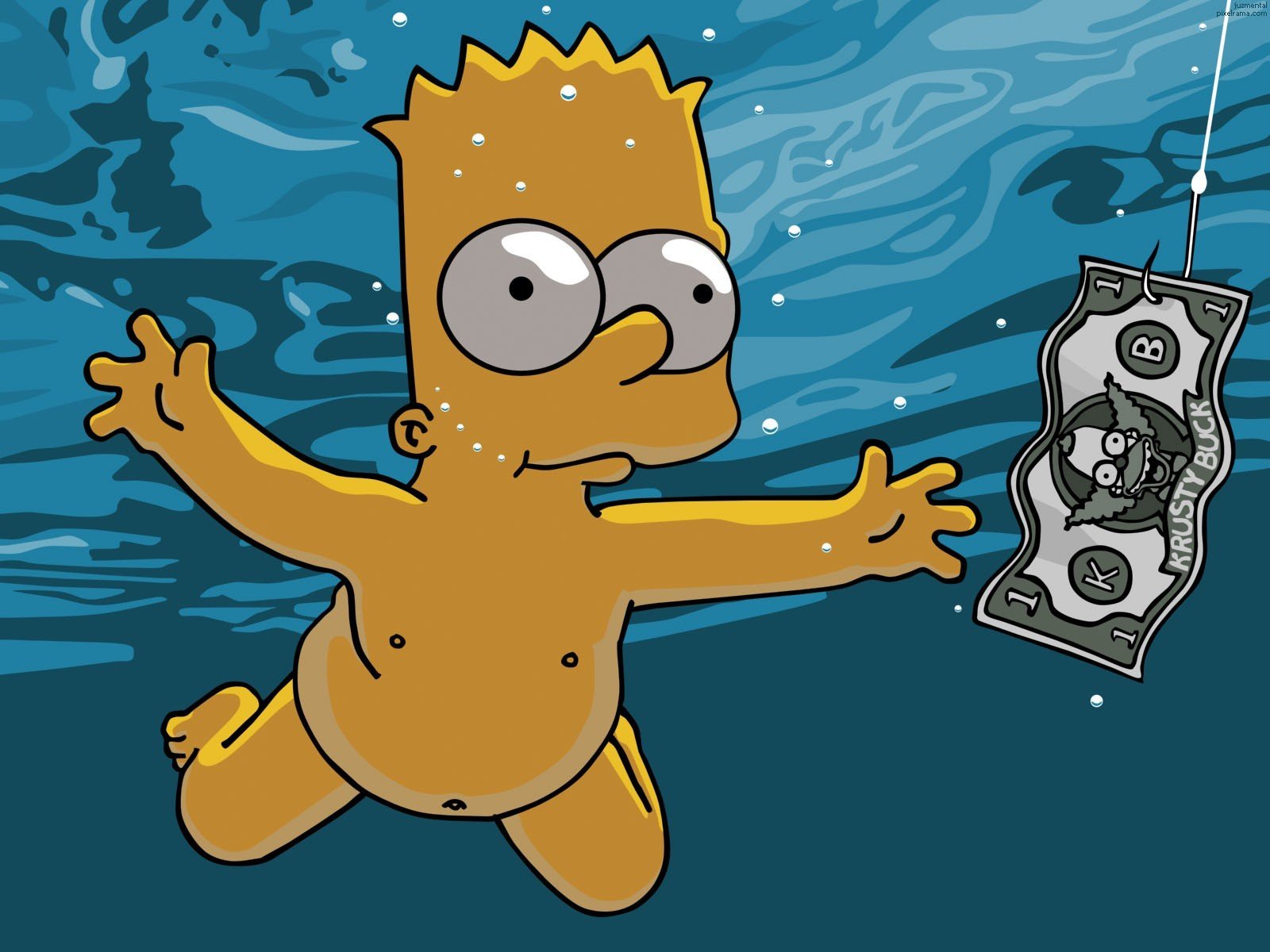 les simpsons bart dessin animé nirvana nevermind