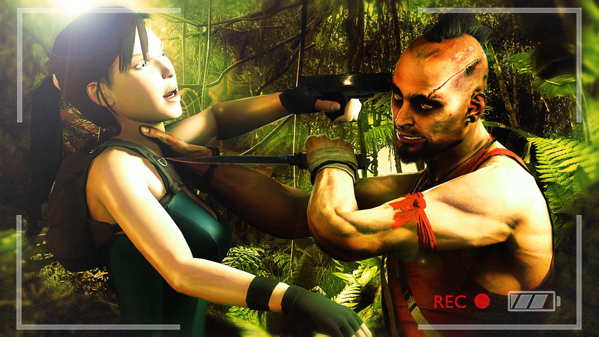 tomb raider loin vaas lara croft couteau art