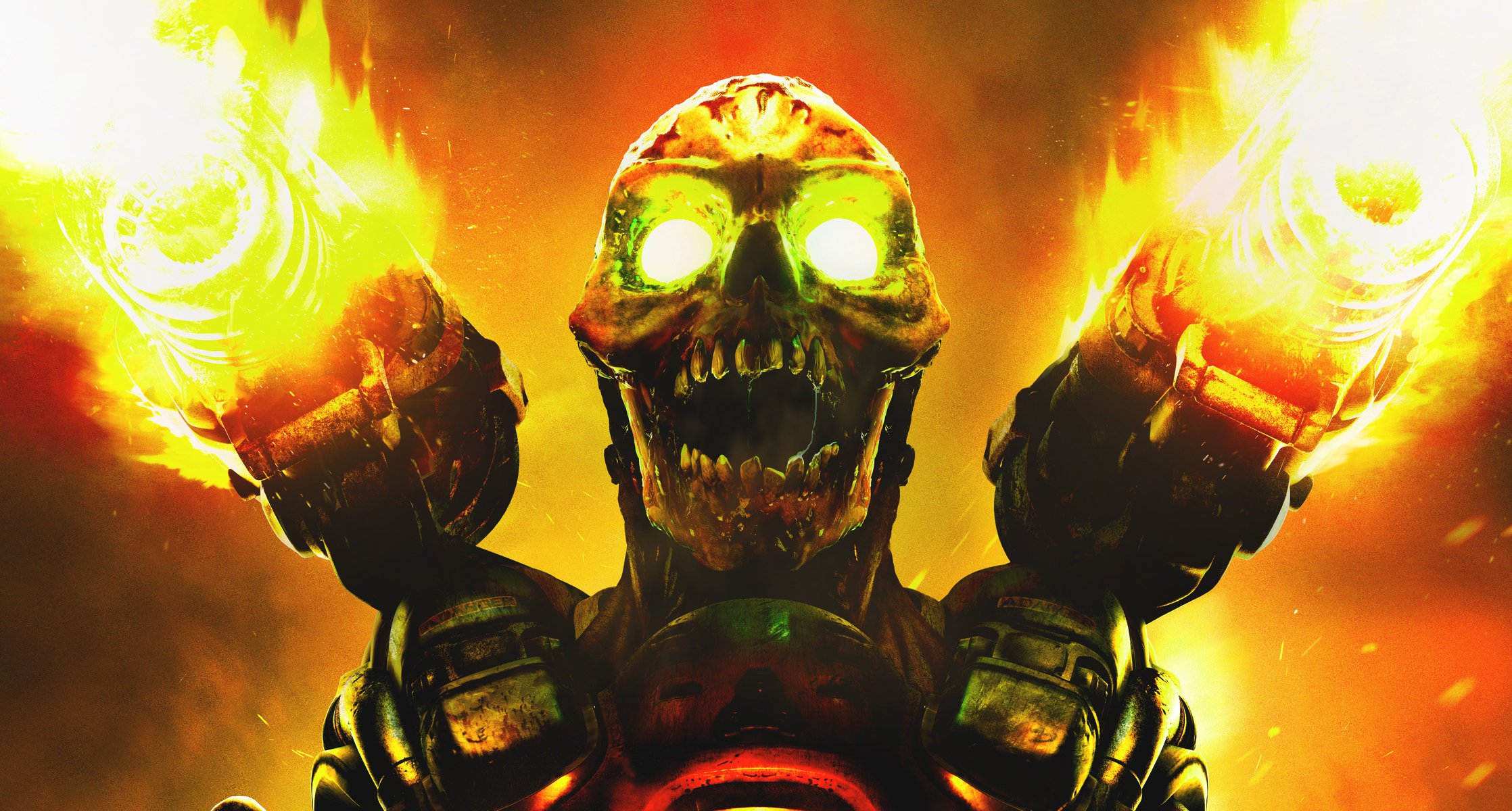 doom monstruo cañón disparo fuego mutante dientes cráneo id software zenimax media