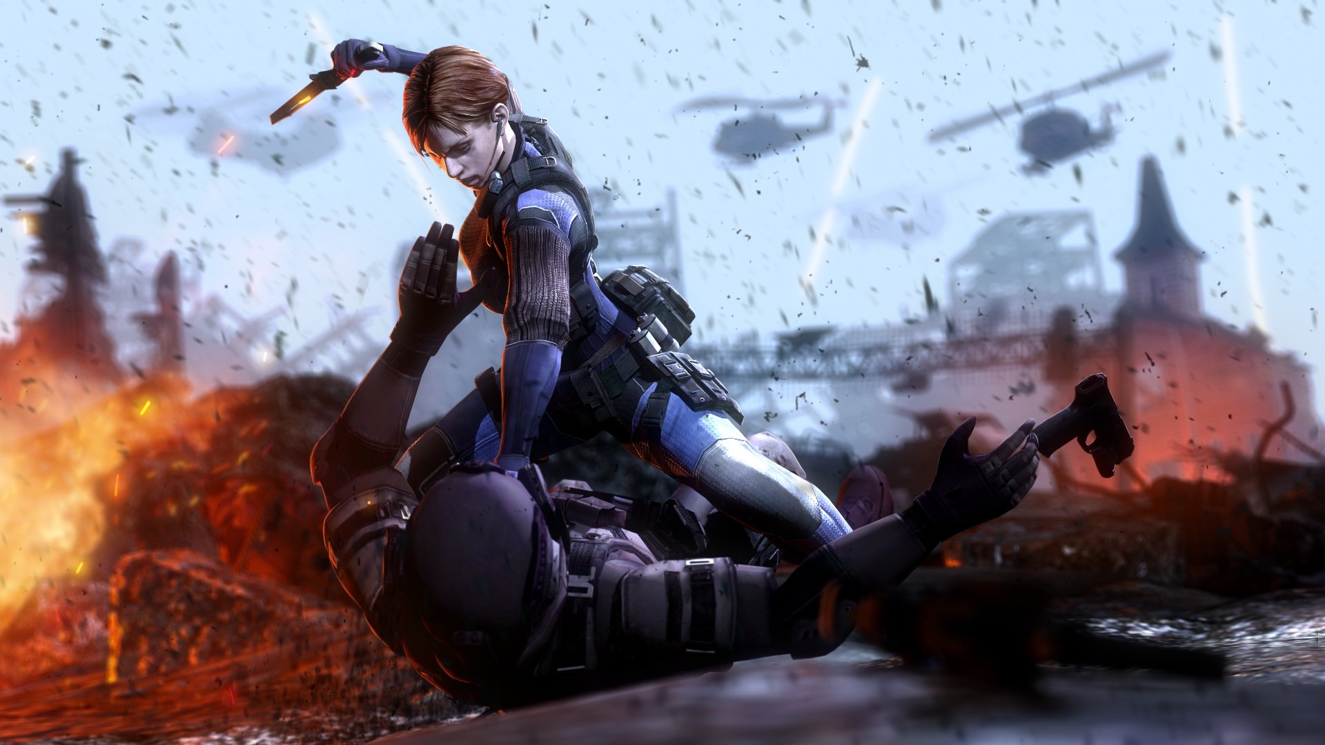 resident evil capcom jill valentine cuchillo