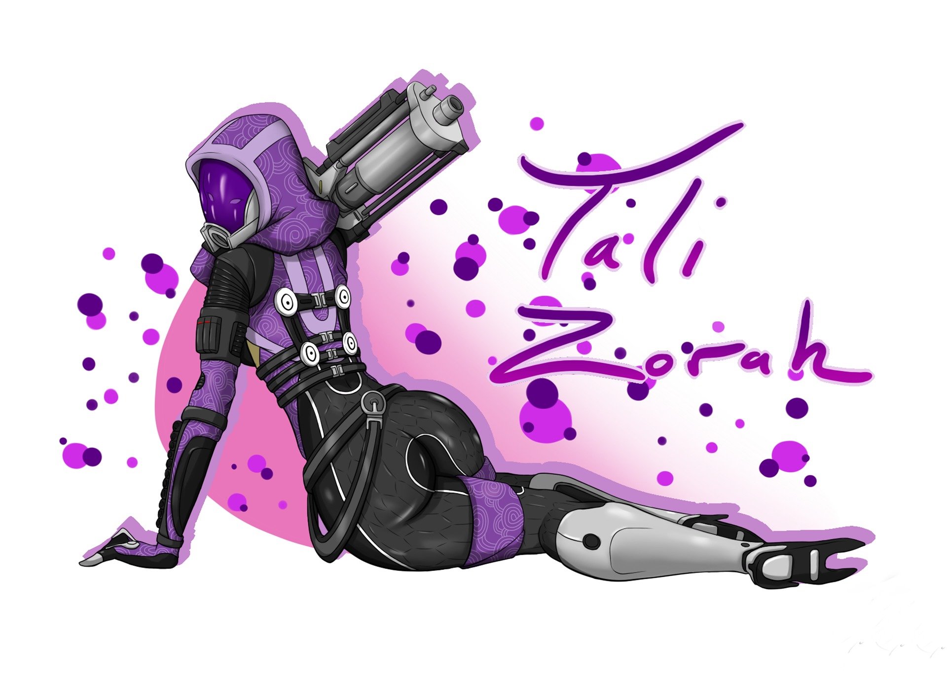 tali’zorah tali zorah nar rayya tali quarian mass effect weapon helmet suit