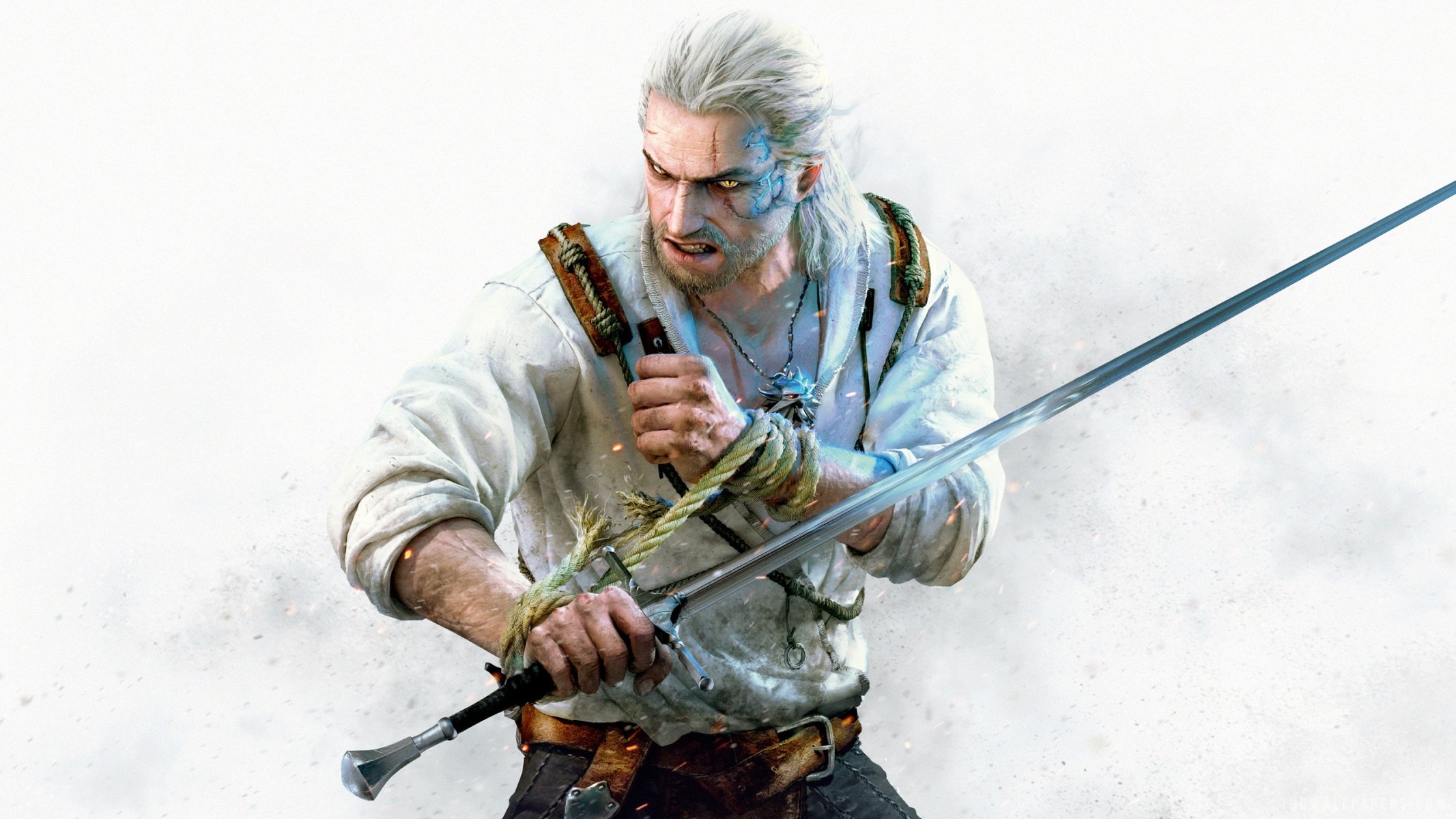 wiedźmin 3: dziki gon wiedźmin 3: dziki gon cd projekt red geralt wiedźmin andrzej sapkowski broda miecz blizna wiedźmin 3 dziki gon-serca z kamienia serca z kamienia spojrzenie medalion lina kamienne serca dlc