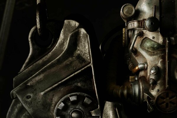 Sfondo scuro fallout 4 armatura potenziata