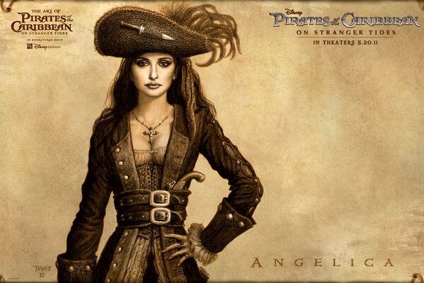 Disegno di Penelope Cruz dal film Pirati Dei Caraibi su Stranger Tides