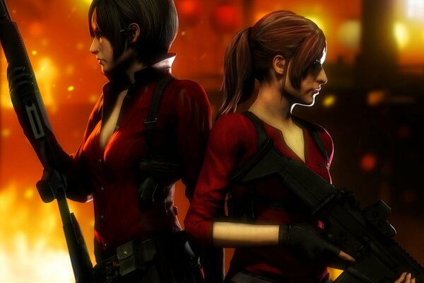 Arte con le ragazze di Resident Evil