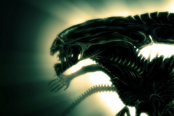 Mostro nella luce dal film Alien