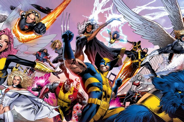 The battle of humans and mutants in the movie X-Men