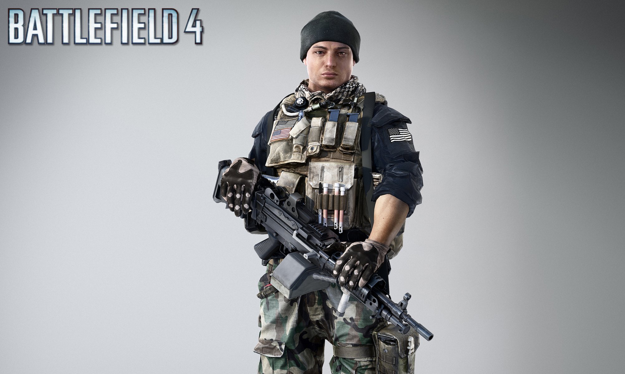 battlefield 4 champ de bataille 4 soldat combattant équipe de tombstone clayton pakowski clayton pakowski pac chapeau équipement gilet pare-balles arme mitrailleuse minimi m249 spw clip ea digital illusions ce electronic art