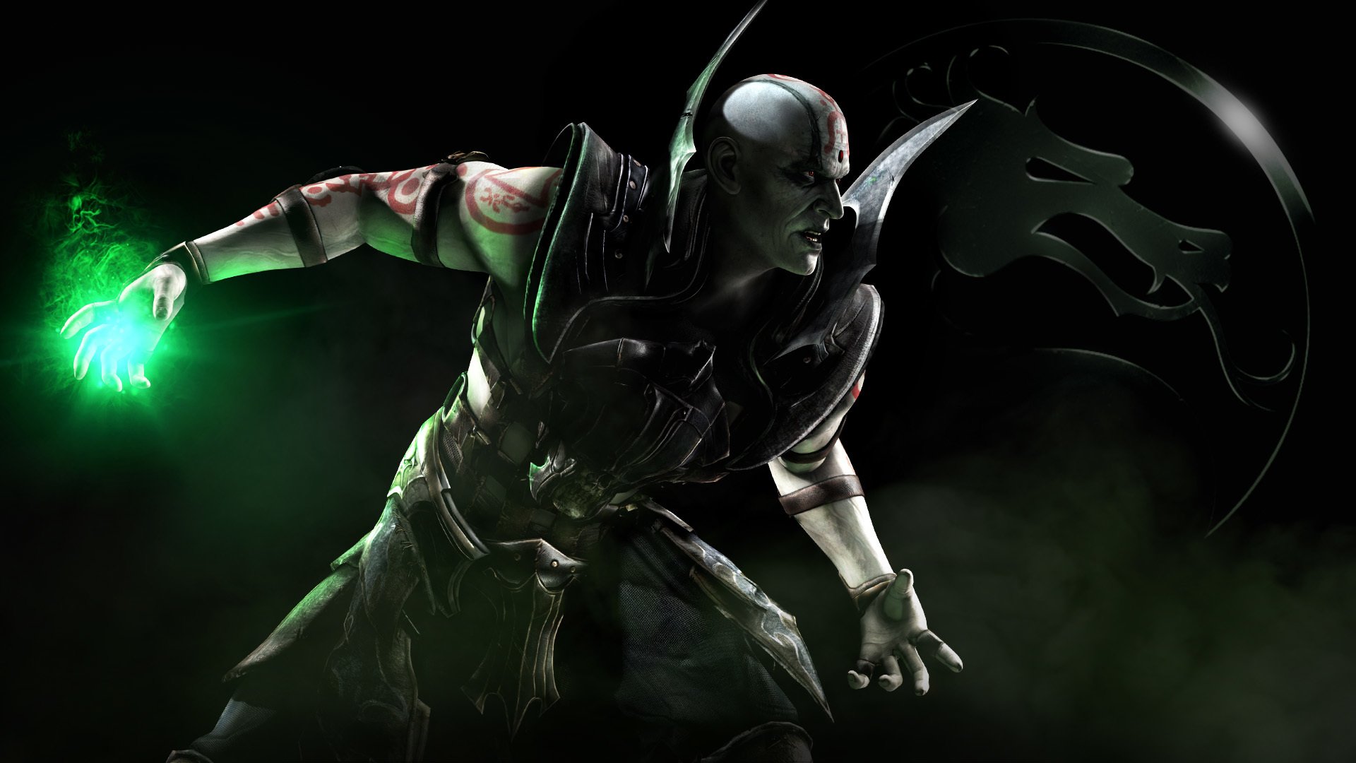 mortal kombat x quan chi combattant signe dragon magie tatouage fumée netherrealm studios warner bros. interactive entertainment