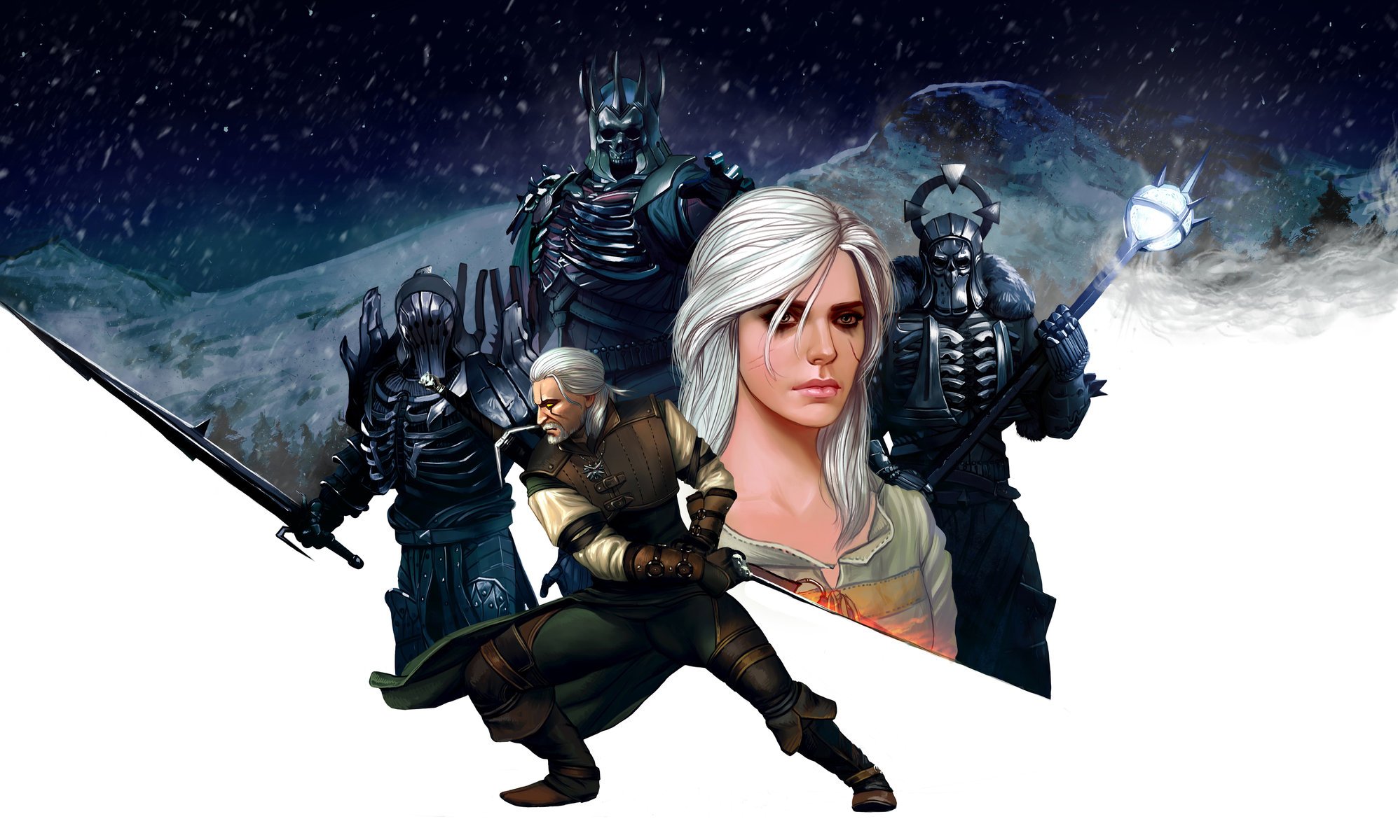 3 the witcher the witcher 3: chasse sauvage the witcher 3: chasse sauvage rpg cd projekt rouge the witcher chasse sauvage cirilla fiona hélène riannon ciri ou lion cub de cintra ciri fille roi de la chasse sauvage imlerith armure art caranthir geralt de rivia geralt loup blanc gw