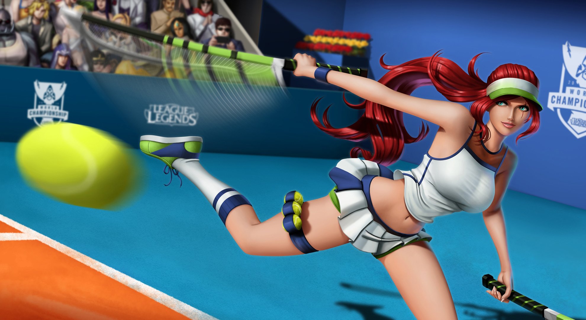 ligue des légendes katarina lol rousse match raquette art tennis