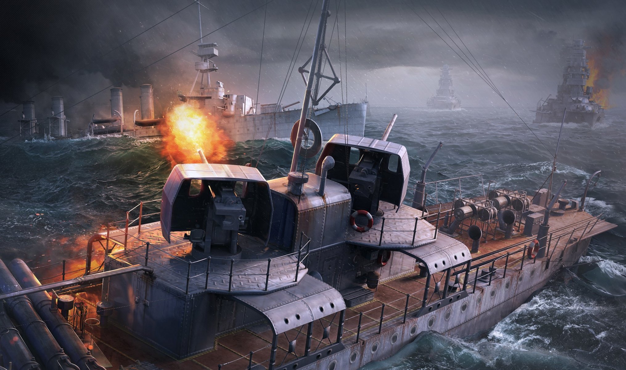 world of warships wargaming net wows ships world wg shot flame fire clouds water sky ships ship waves torpedo battles ijn mucuki mucuki