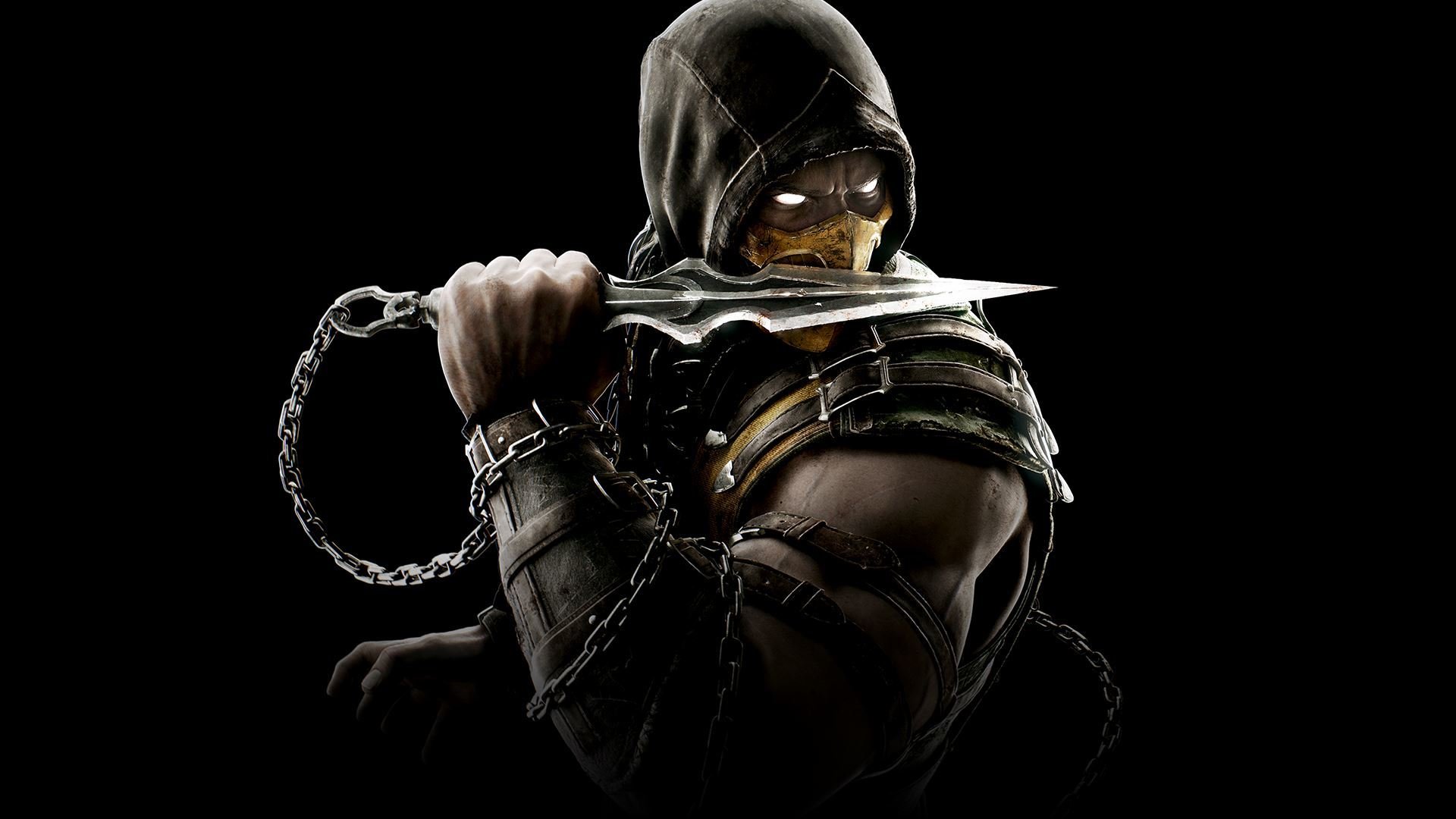 mortal kombat x netherrealm studios warner bros. interactive entertainment scorpione kunai attrezzatura vista ninja maschera cappuccio