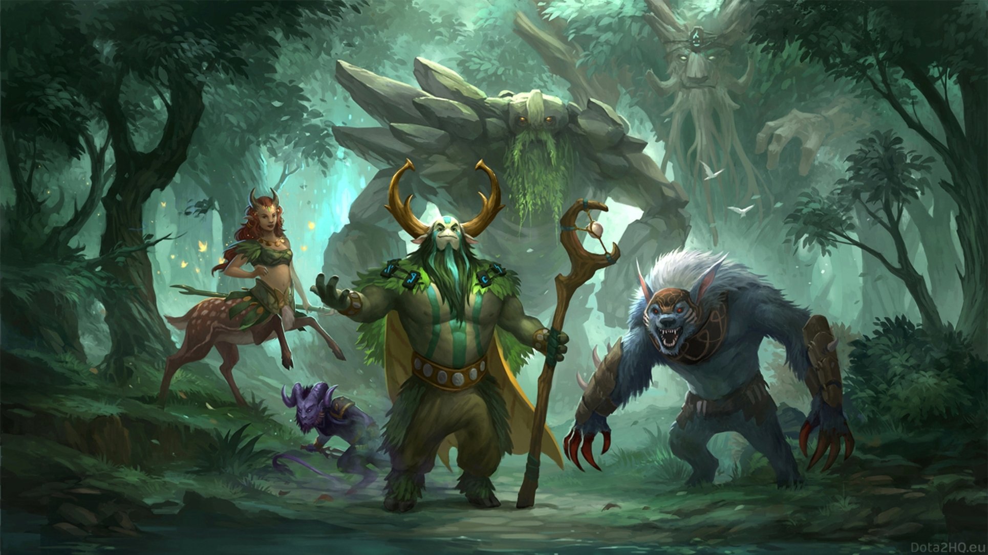 dota 2 hell prophet der natur ricky ursa zauberer baum beschützer winzig wald sandara kunst