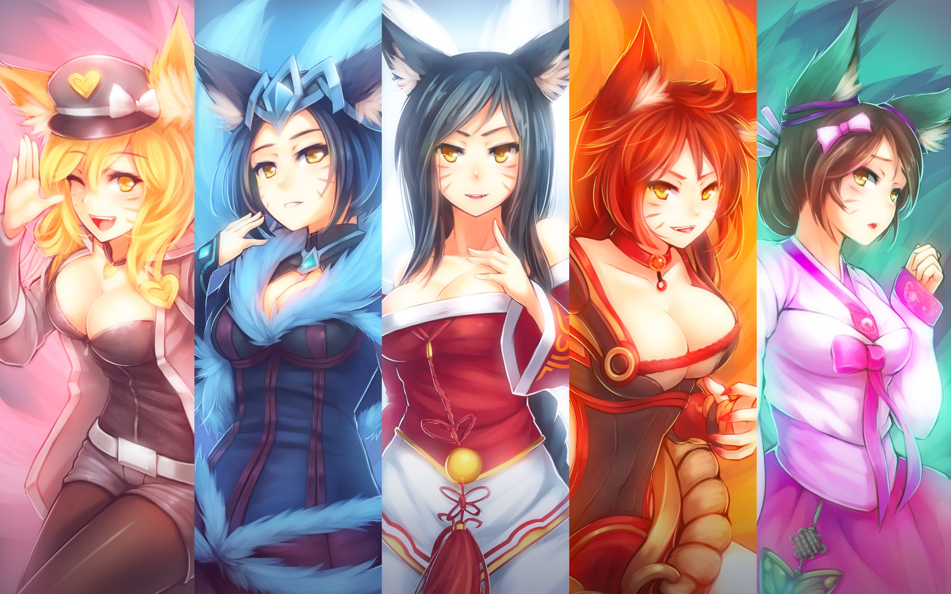 lol ahri ligue des légendes renard neuf renards