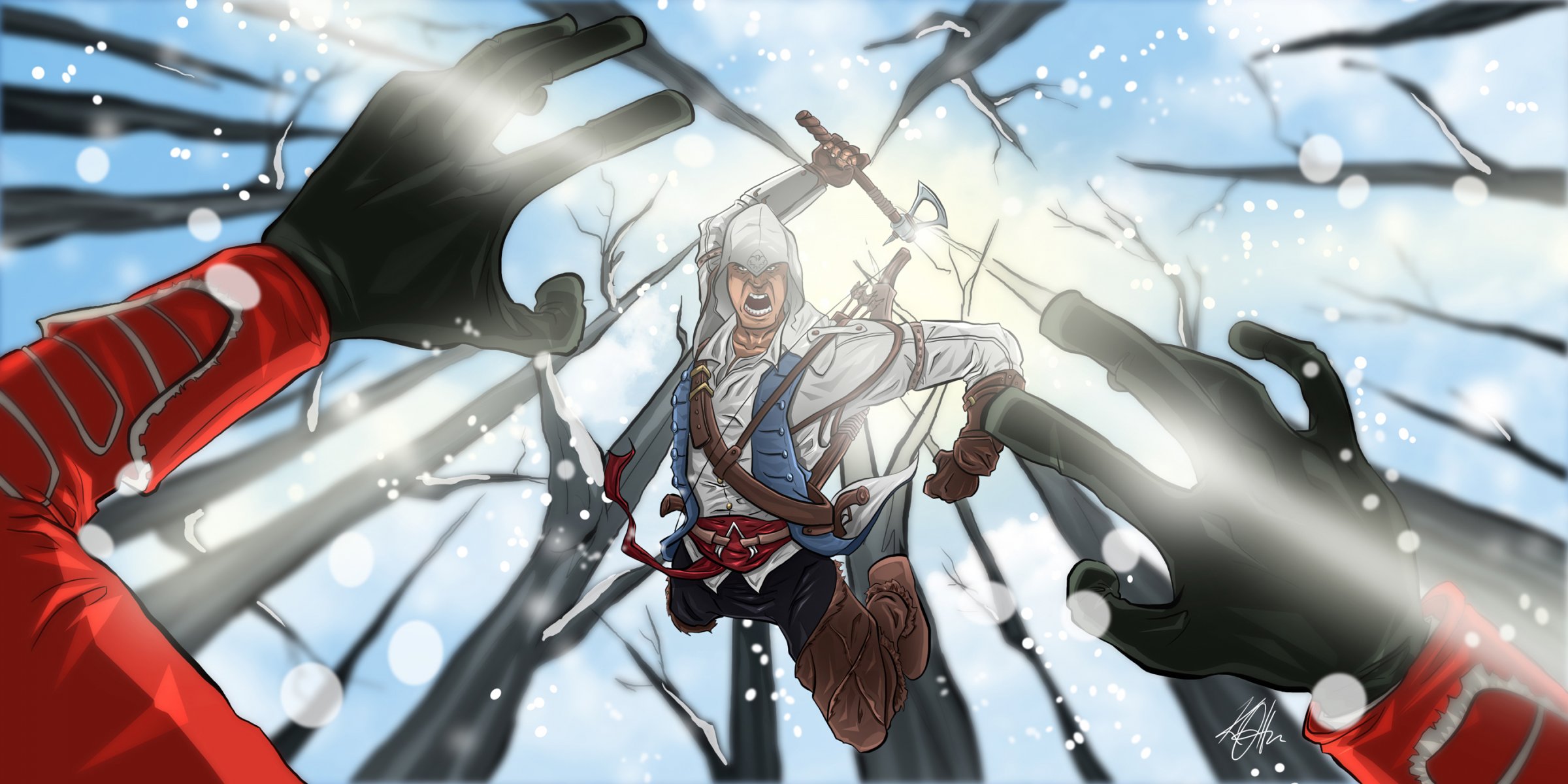 assassine creed iii assassine creed 3 connor kenway radunhageidou assassine indianer