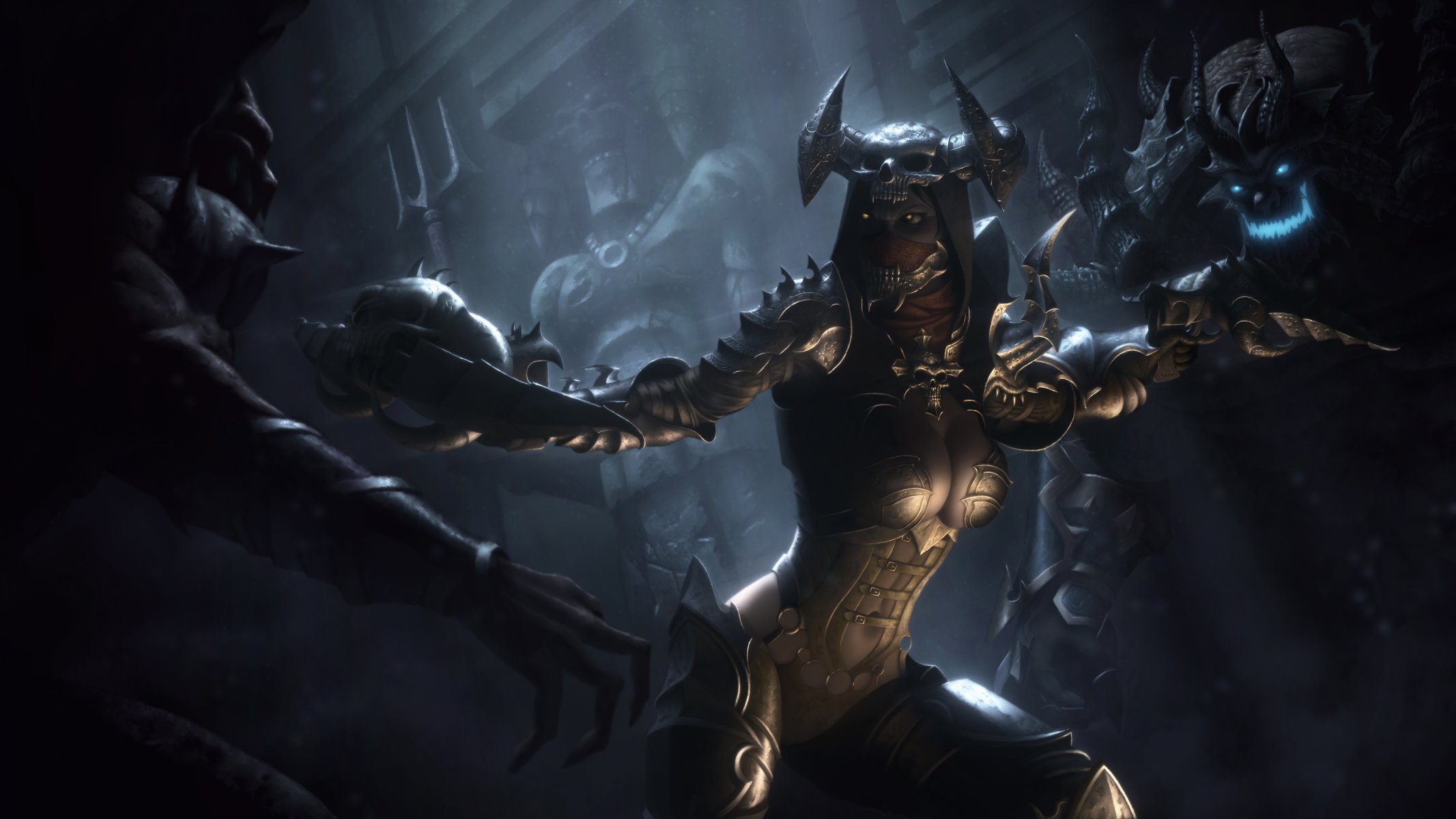 diablo iii soul reaper demon hunter dziewczyna broń nieumarli