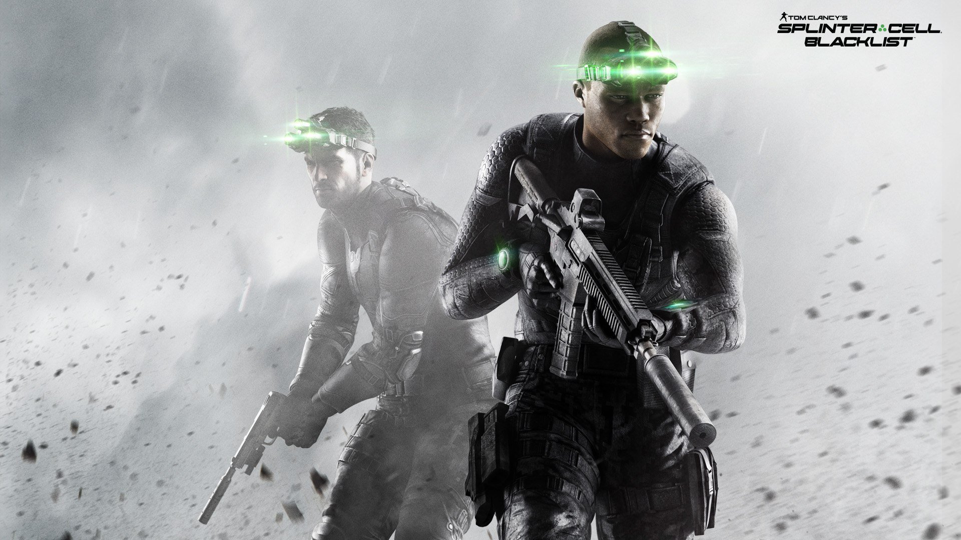 tom clancy splinter cell: lista negra celdas divididas: lista negra sam fisher samuel leo fisher samuel l. fisher agentes arma pistola ametralladora gafas de visión nocturna compañero amigo equipo ubisoft toronto