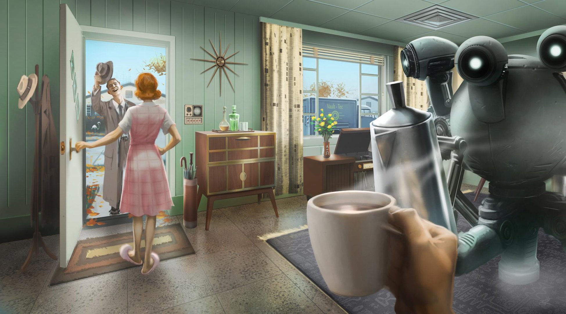 fallout 4 bethesda softworks rpg post-apocalypse maison robot voûte-tec