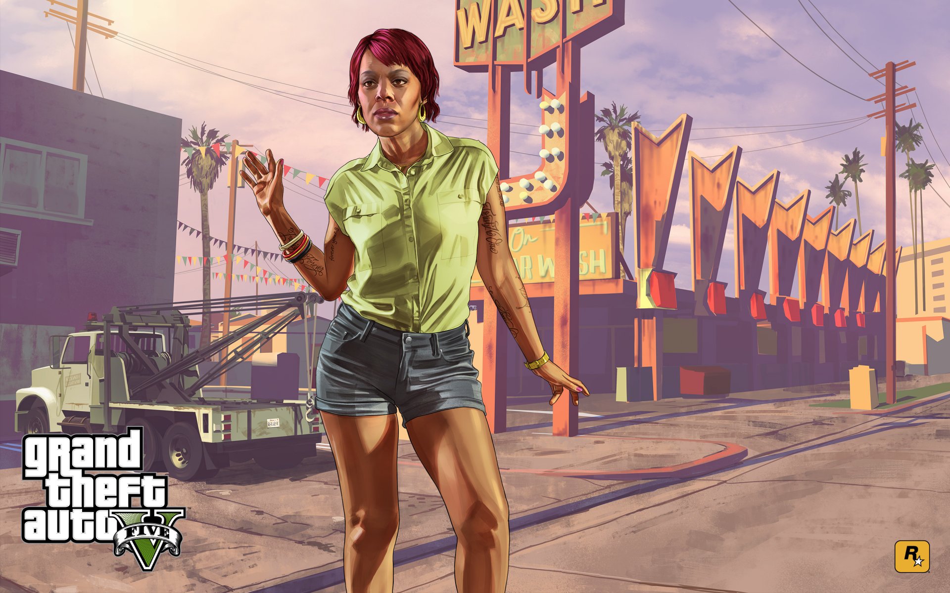 grand theft auto v dziewczyna tonya laweta rockstar games concept art mycie