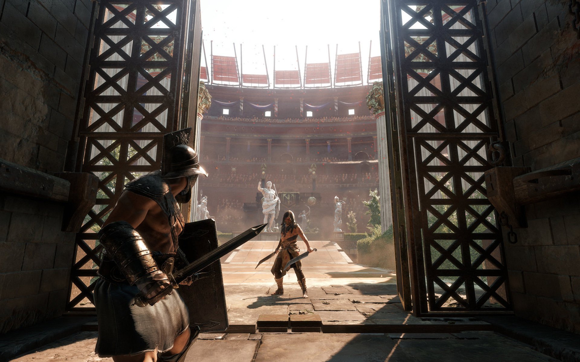 ryse: fils de rome colisée arène gladiateurs armes portes