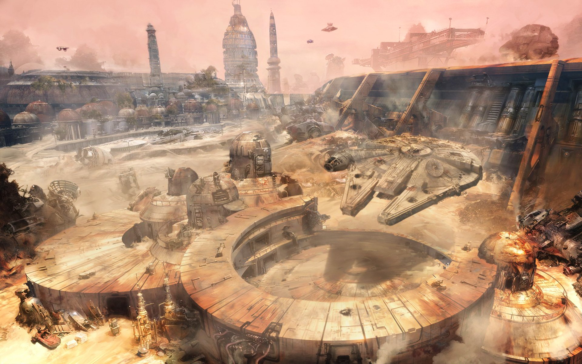 tar wars battlefront renegade squadron navi polvere città