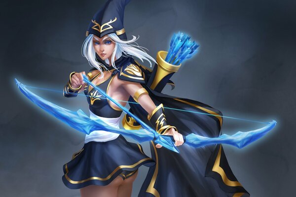 Ragazza arciere di ghiaccio dal gioco League of Legends