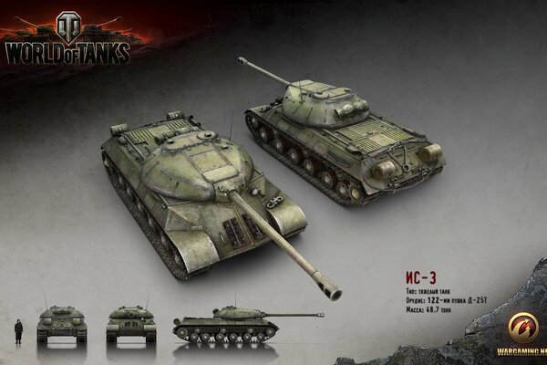 World of Tanks Wargaming Tanks für jeden Geschmack Rendering, UdSSR und IS-3