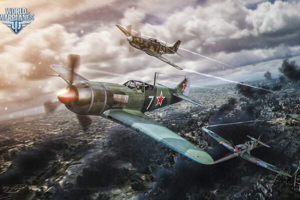 Sowjetische Flugzeuge aus dem Spiel World of warplanes