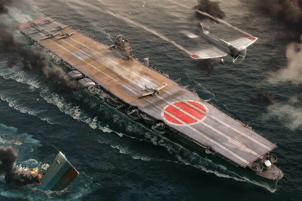 Japanese aircraft carrier Sends kamikaze to Death