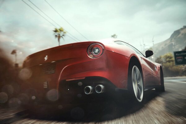 Need for speed rivals ein Auto im Schleudern