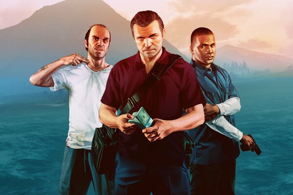 Imagen de gta5 protagonistas