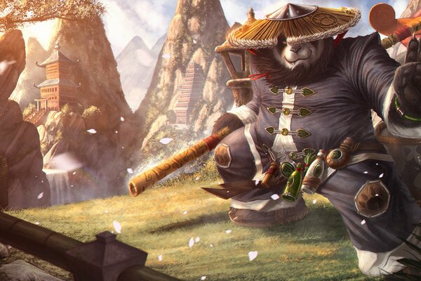 Le nebbie di pandaria, un immagine dal cartone animato