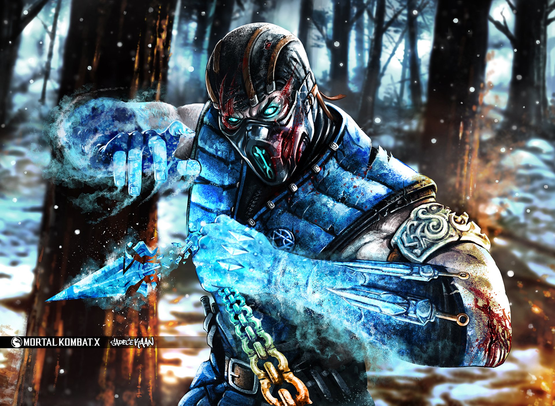 ub-zero mortal kombat x art lutte