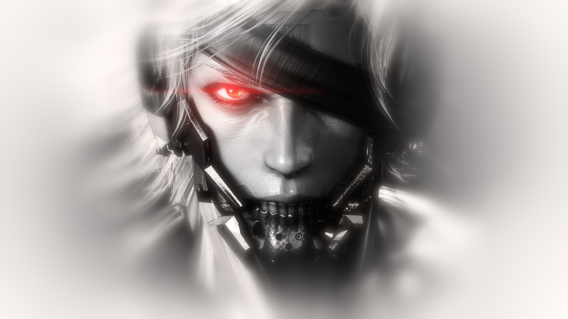 chico raiden mirada cyborg parche en el ojo metal gear growing metal gear solid