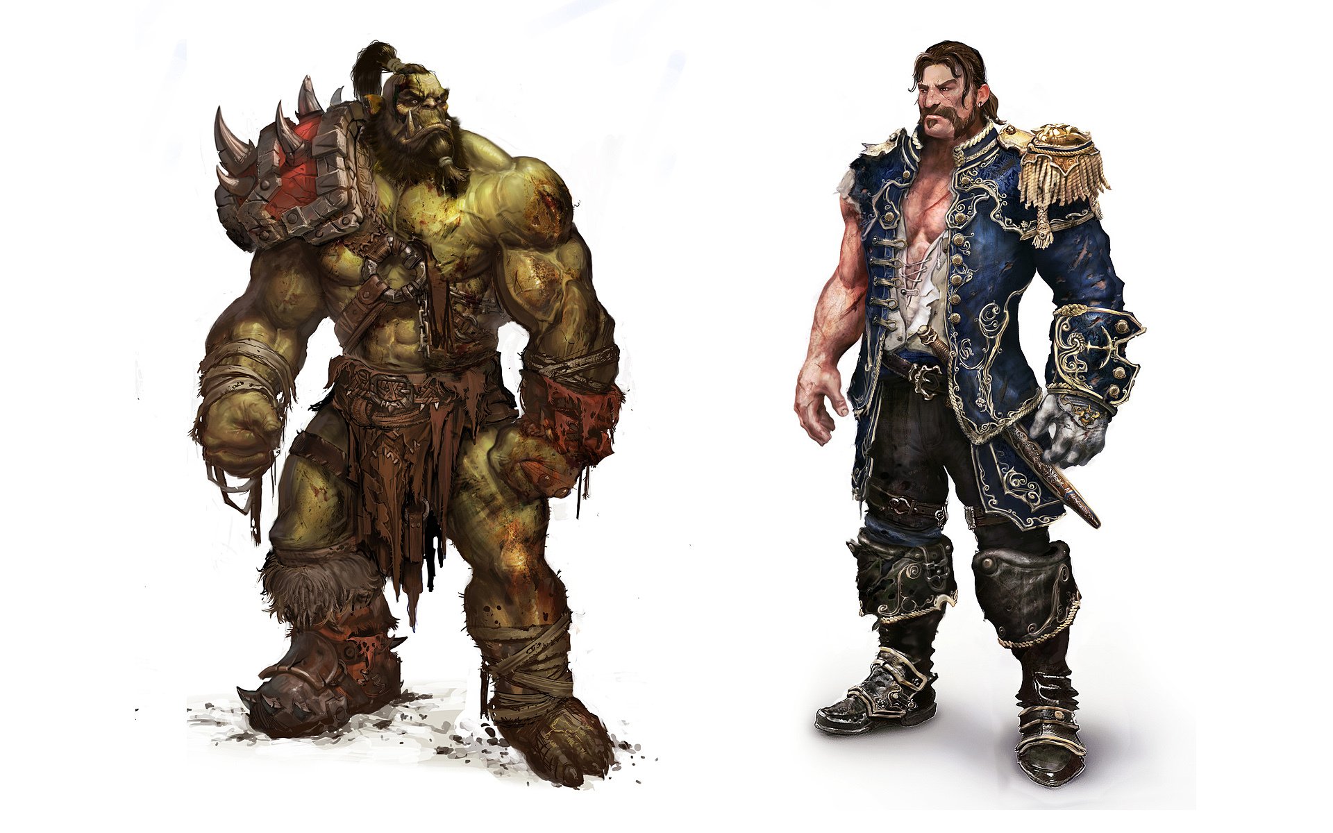 orc human admiral world of warcraft mists of pandaria work compared to white wow background