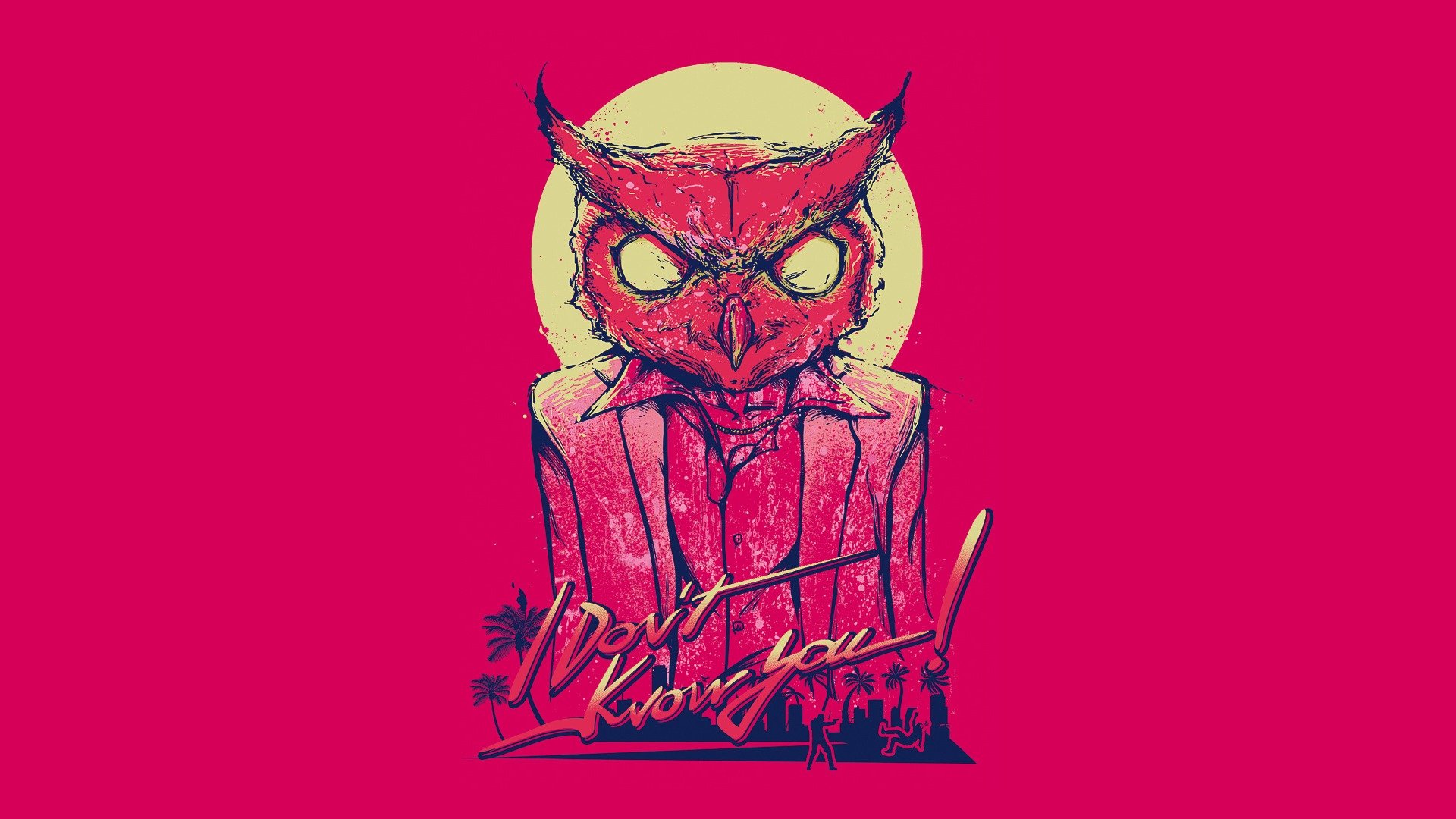 hotline miami rasmus mask owl minimalism