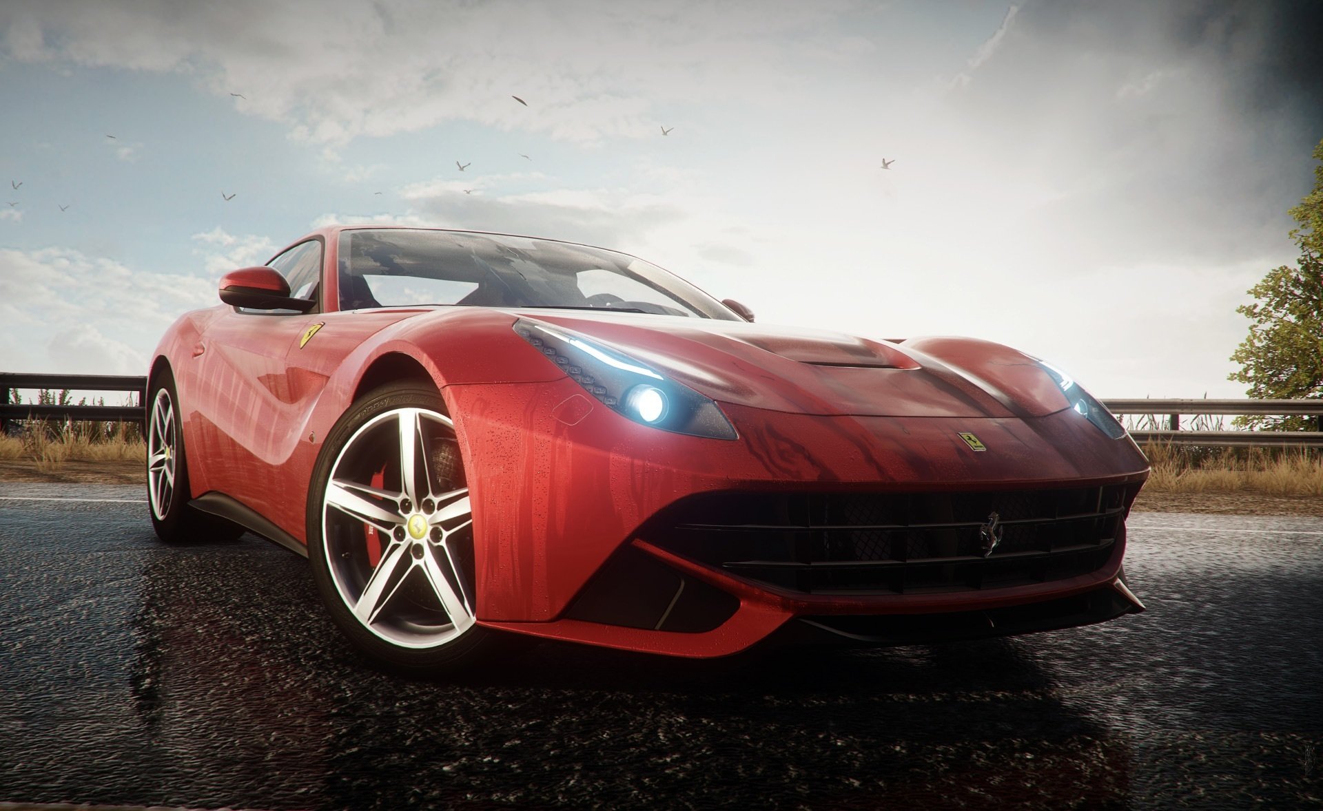 need for speed rivals ferrari f12 berlinetta суперкар ракурс дарога отрожение