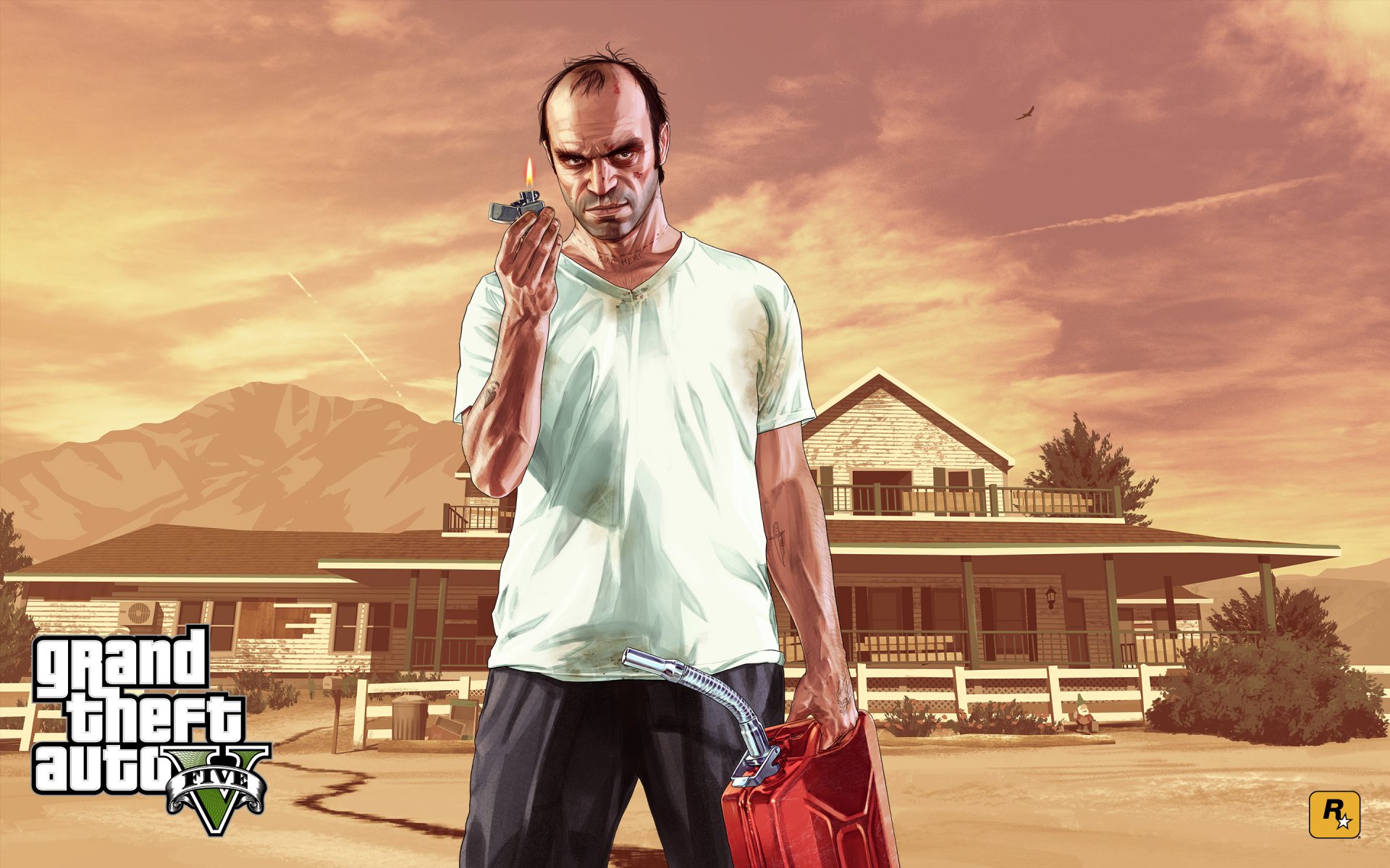 grand theft auto v trevor philips art dom pożar