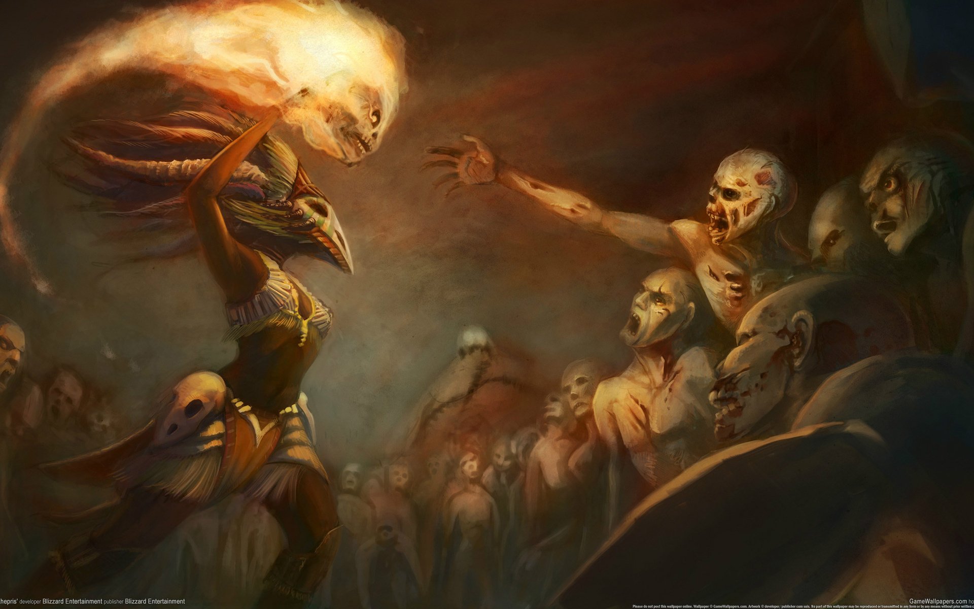 diablo 3 zauberer zauberer frau zombie fan art