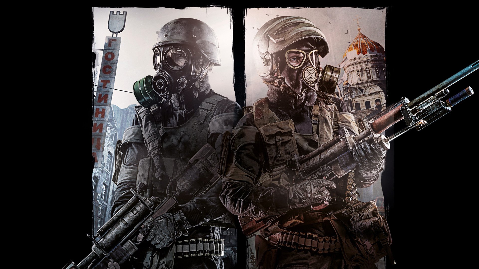 metro: redux metro 2033 metro: last light soldados combatientes armas máscaras de gas cascos equipo chalecos antibalas munición hotel iglesia cielo 4a games deep silver