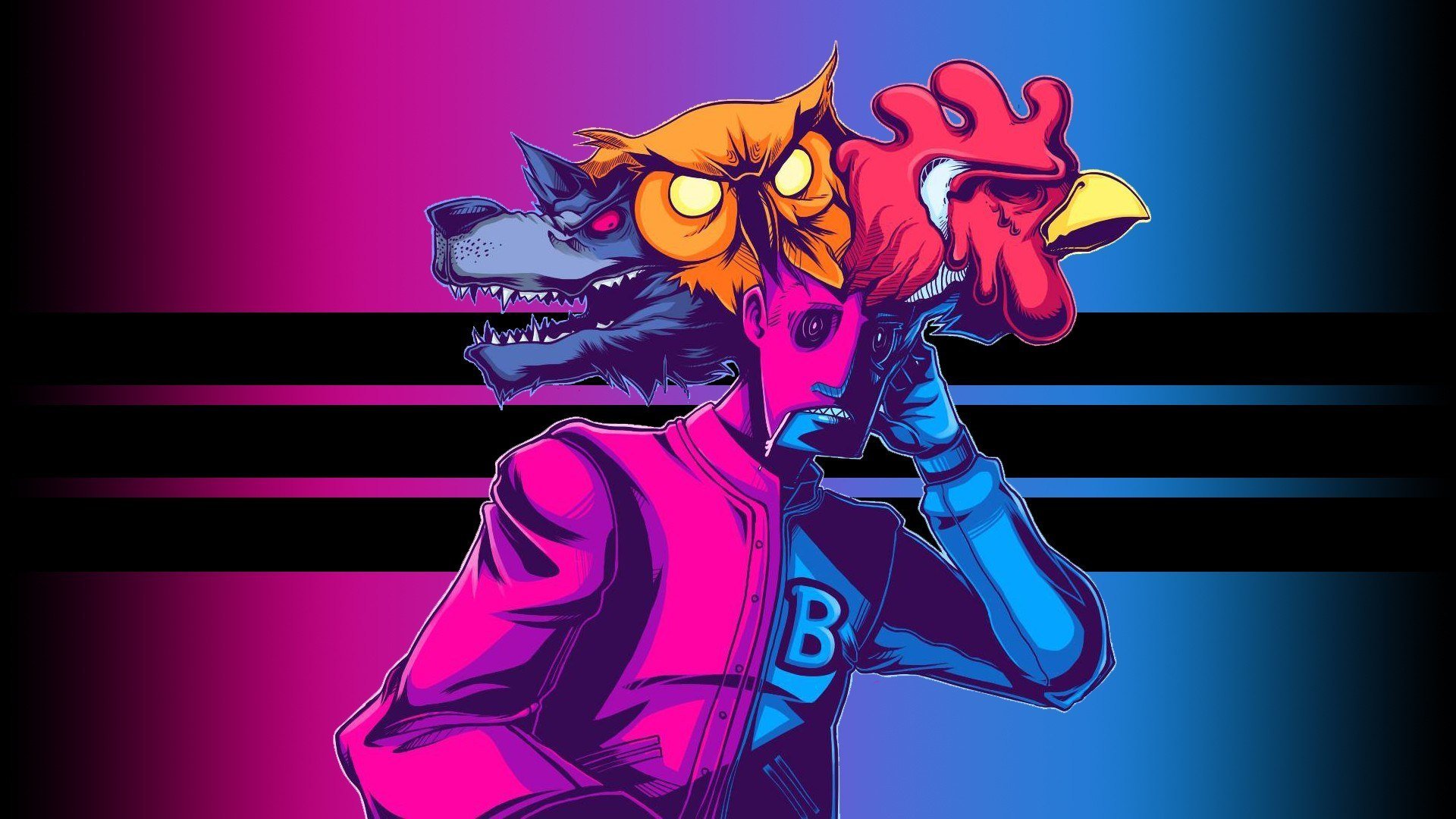 hotline miami rasmus masque richard masque dennis masque dennaton jeu art tueur