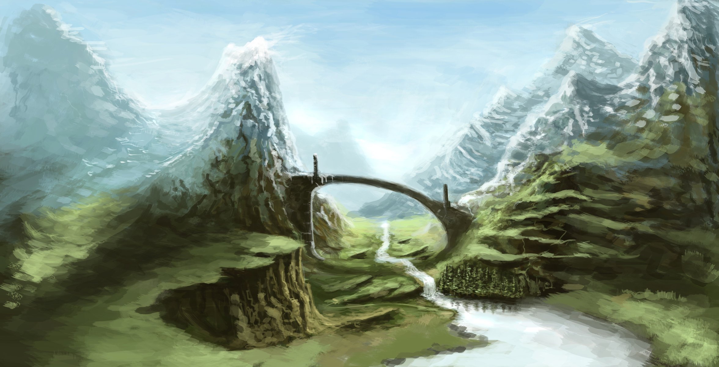 kyrim natur skyrim brücke