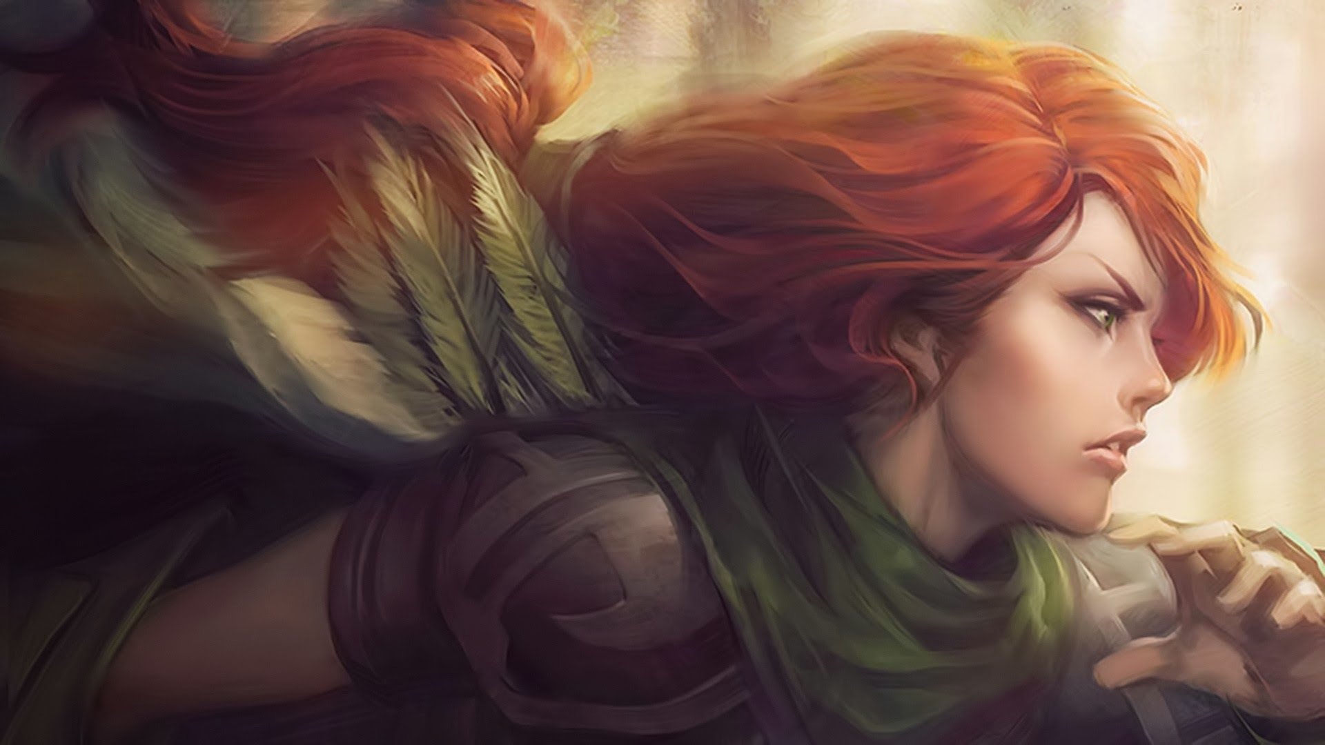 windranger windrunner ragazza dota 2 eroe arciere rossa rossi