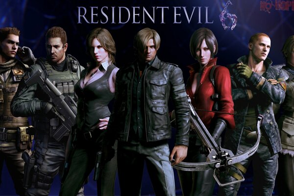 Персонажи игры Resident evil 6: Леон Скотт Кеннеди, Крис Редфилд, Джейк Мюллер, Елена Харпер, Херес Биркин, Ада Вонг, Пирс Nivans